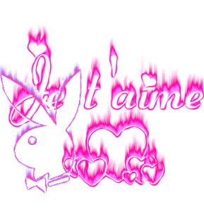 Gif animé je t'aime play boy